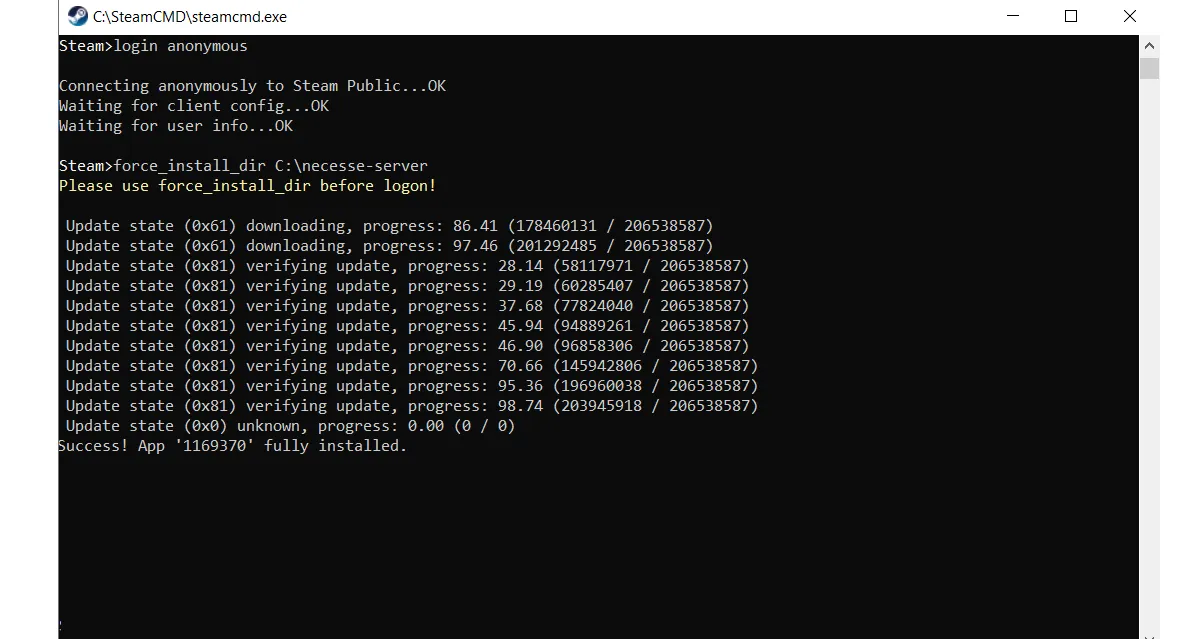 Descarga el Servidor de Necesse